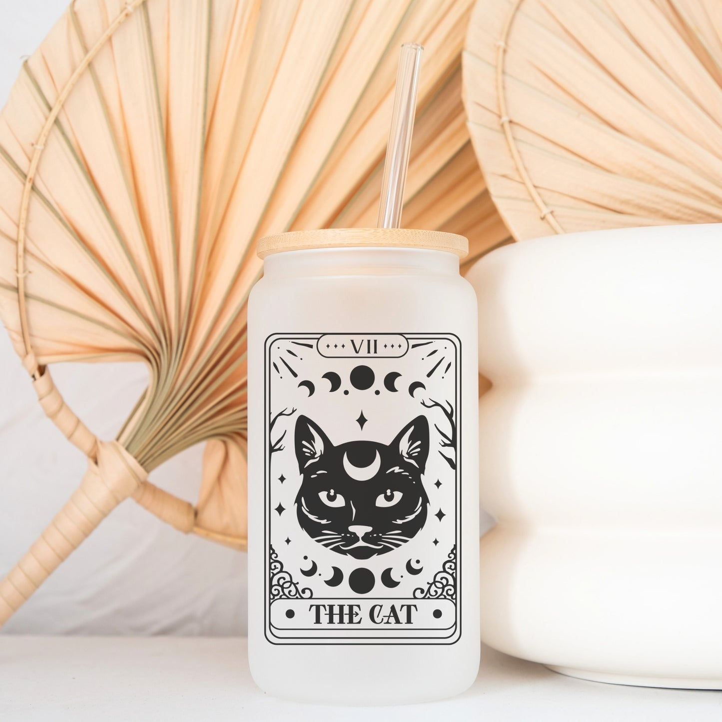 Black Cat Tarot Glass