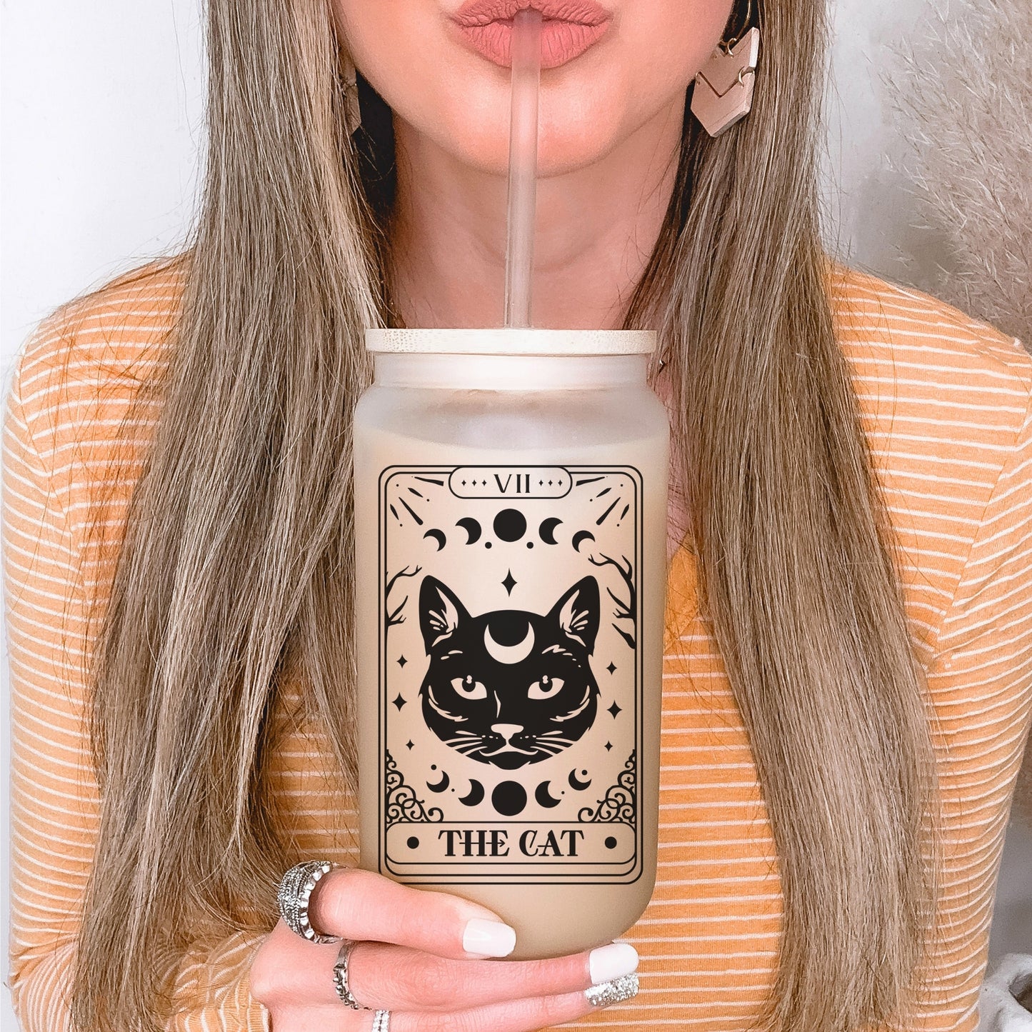 Black Cat Tarot Glass