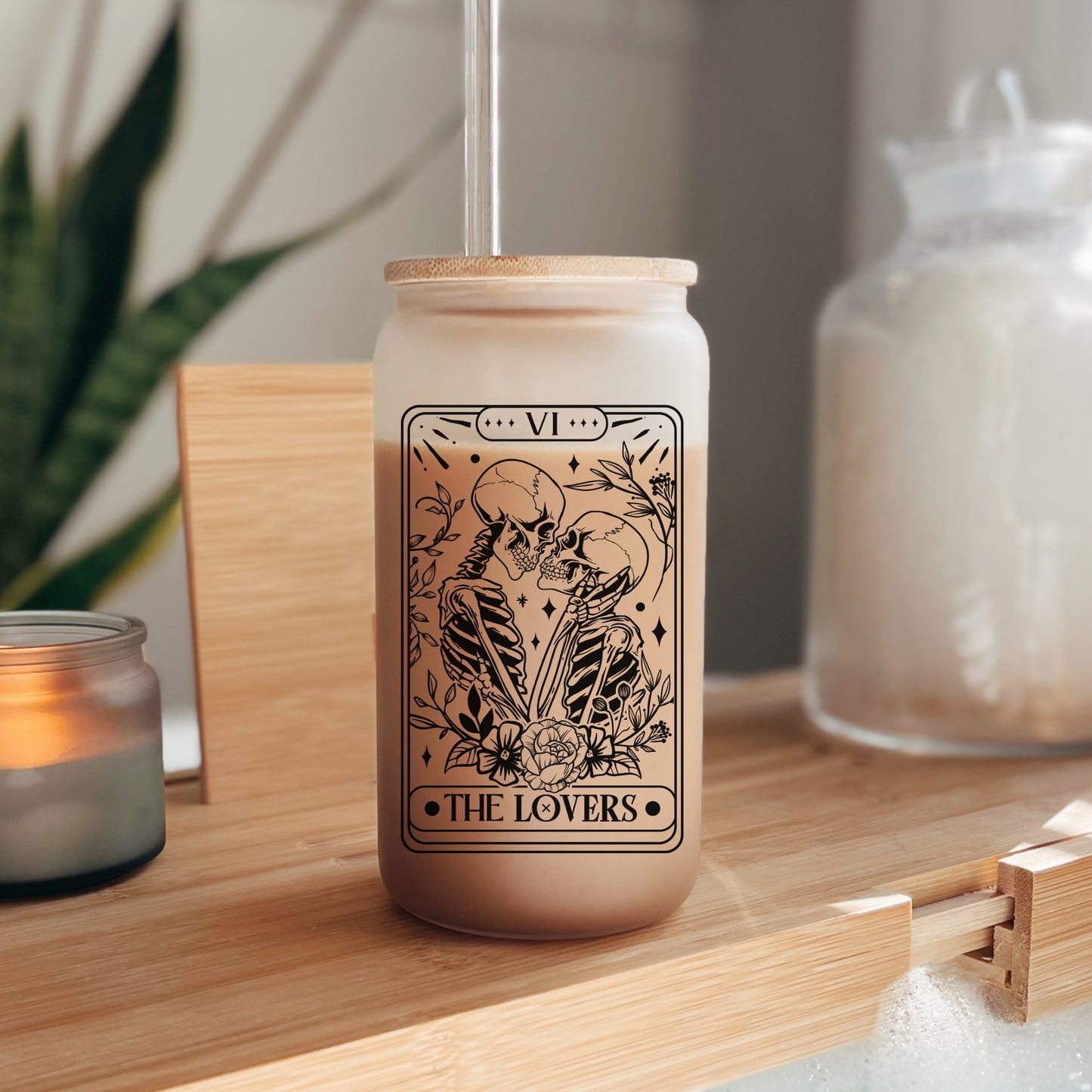 The Lovers Tarot Glass