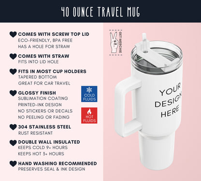 a travel mug with instructions for how to use it