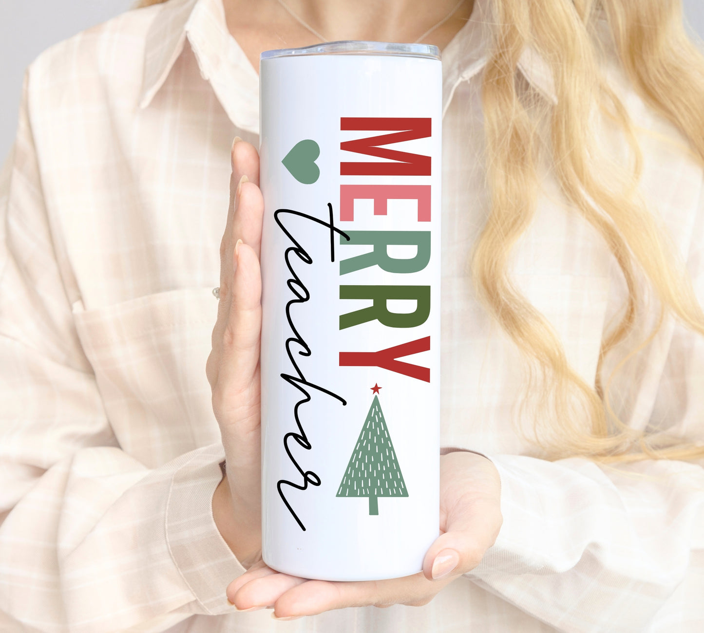 Merry Teacher Christmas Tumbler