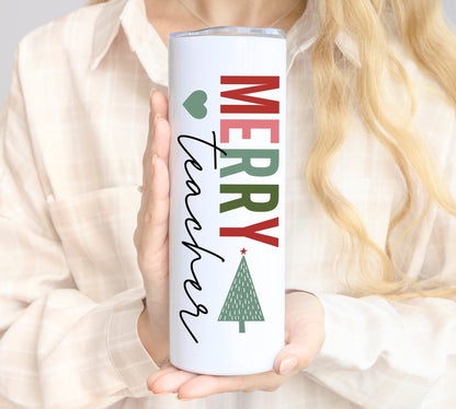 Merry Teacher Christmas Tumbler