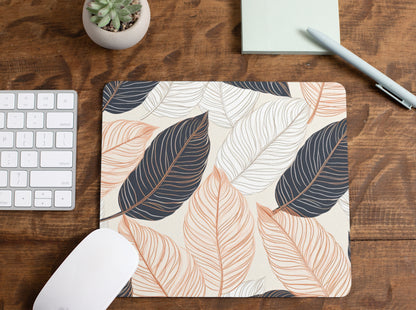 Aesthetic Leaf Art Mousepad