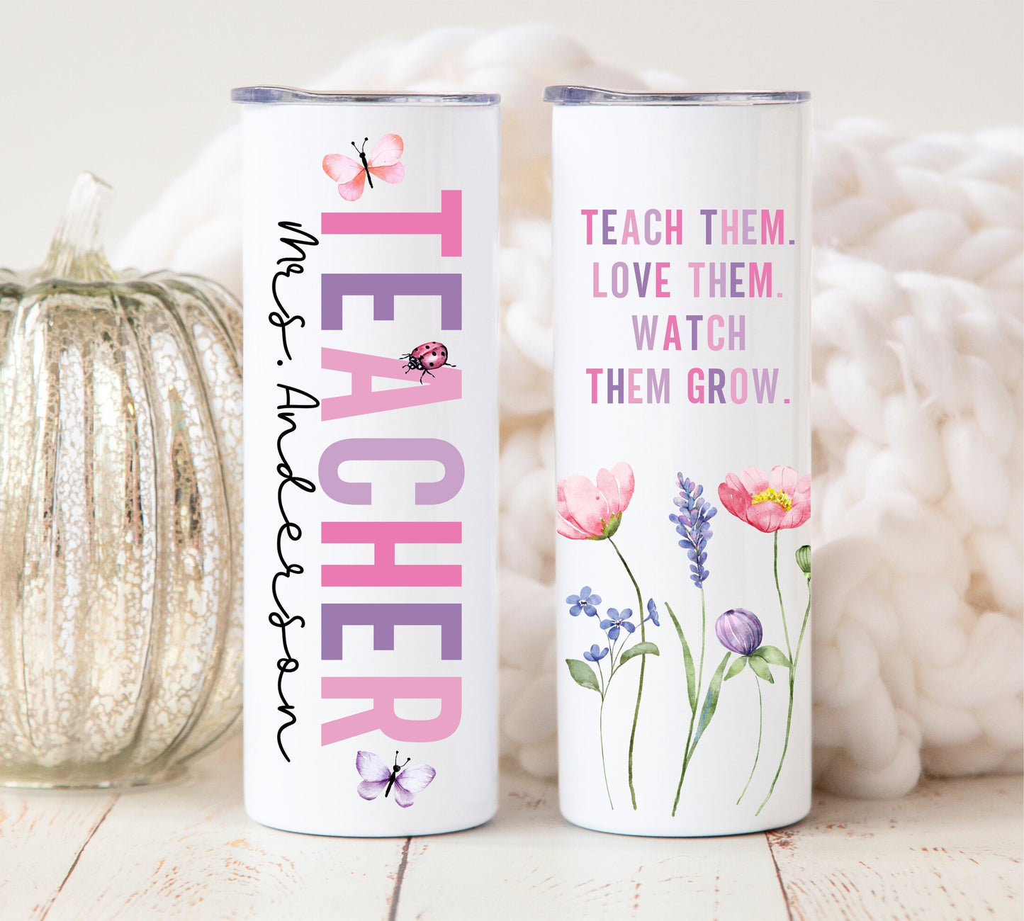 Teacher Wildflowers Tumbler