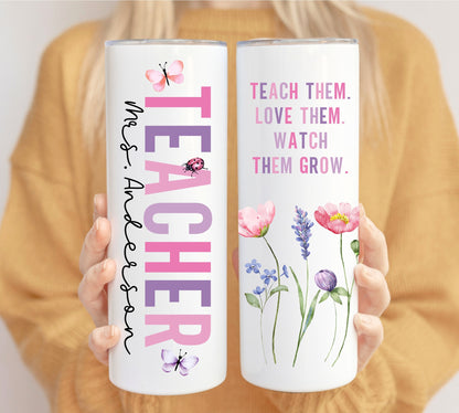 Teacher Wildflowers Tumbler