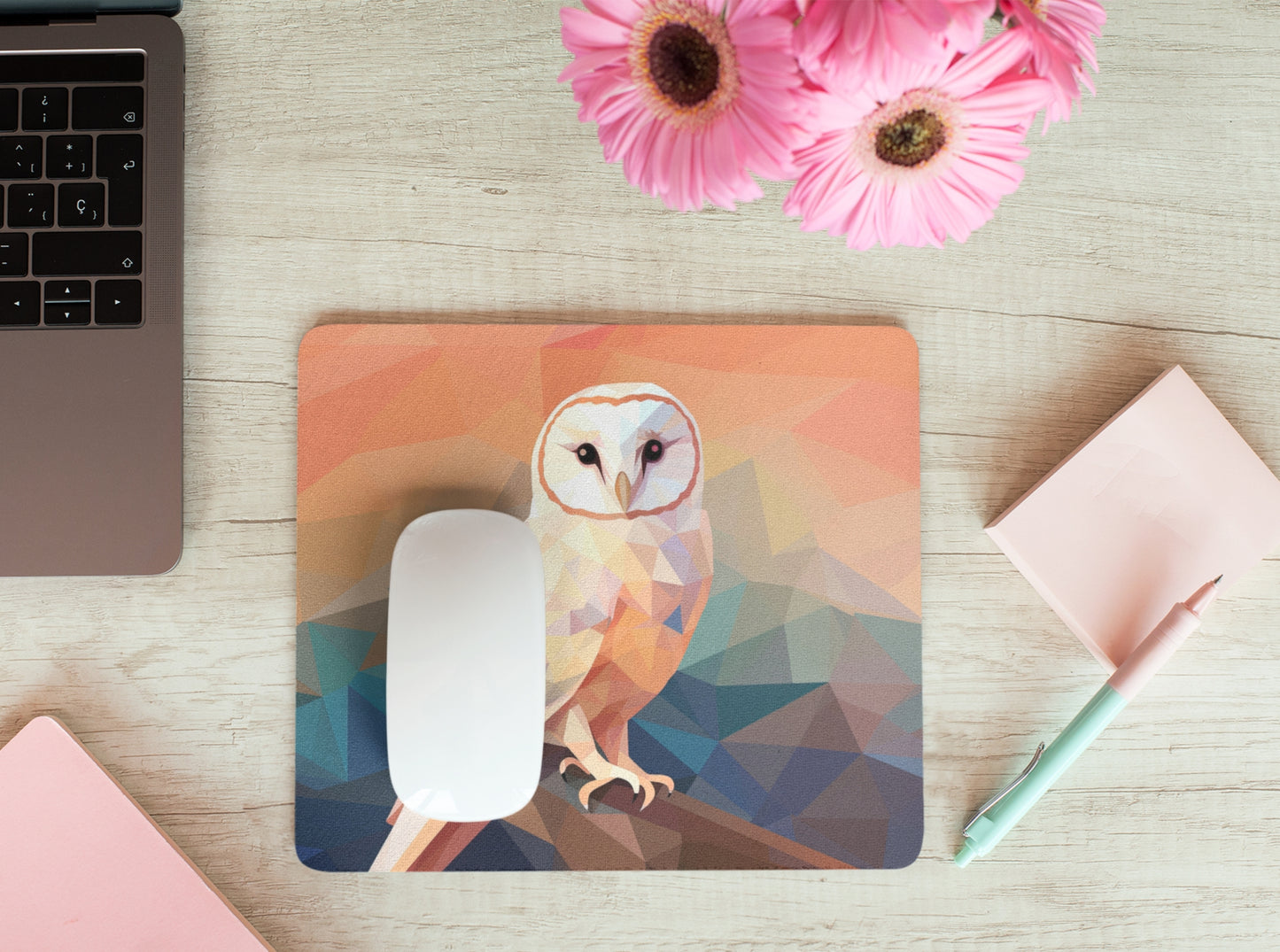 Abstract Owl Mousepad