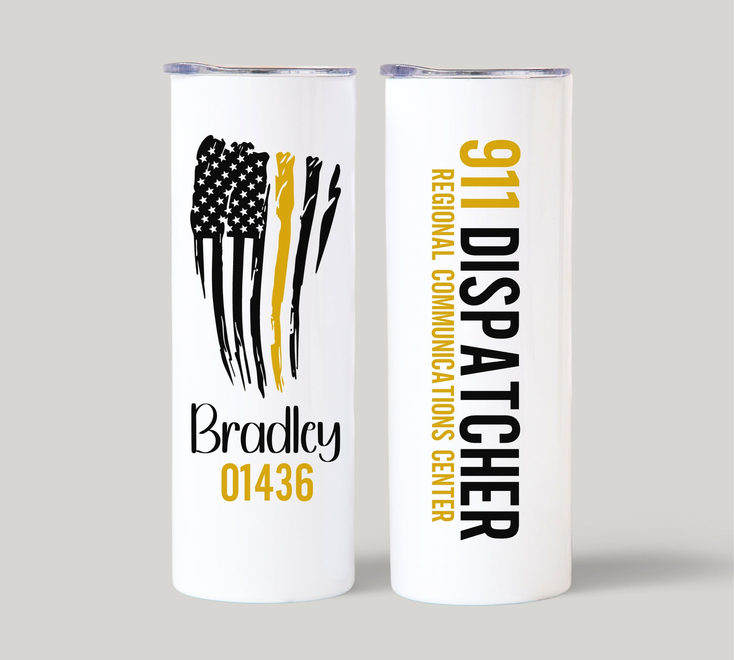 Thin Gold Line 911 Dispatcher Tumbler