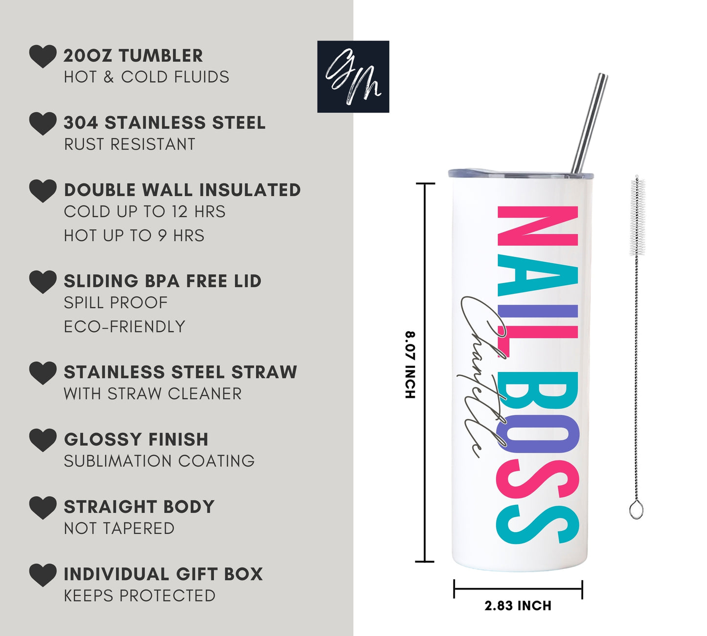 Nail Boss Nail Tech Tumbler