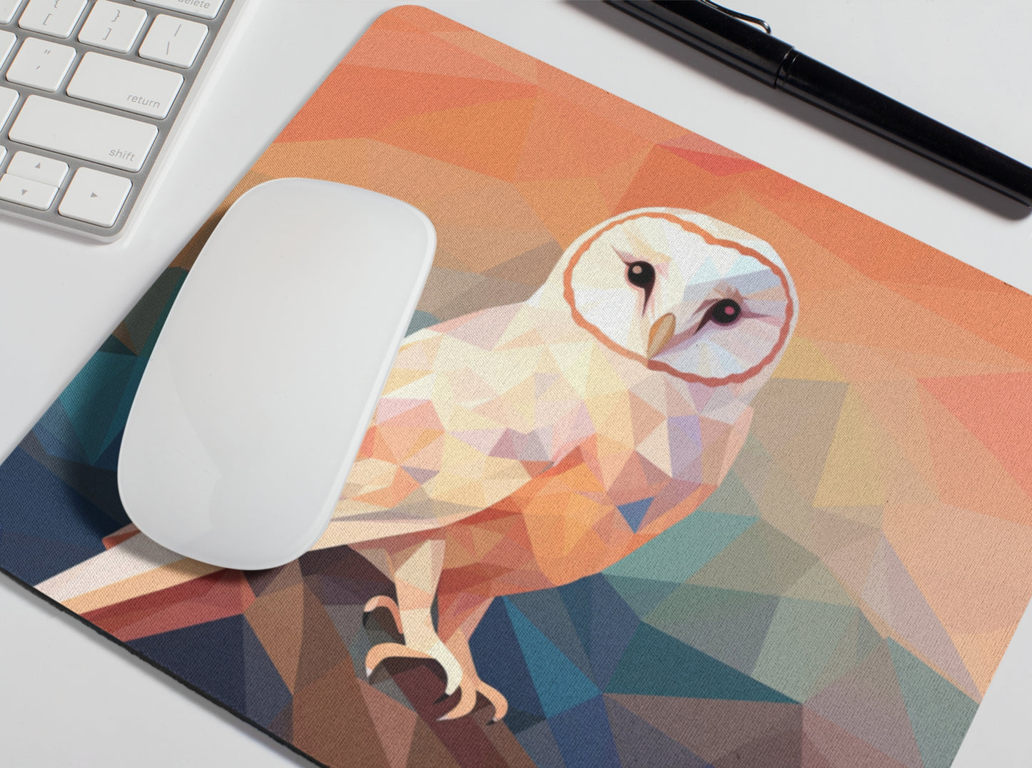 Abstract Owl Mousepad