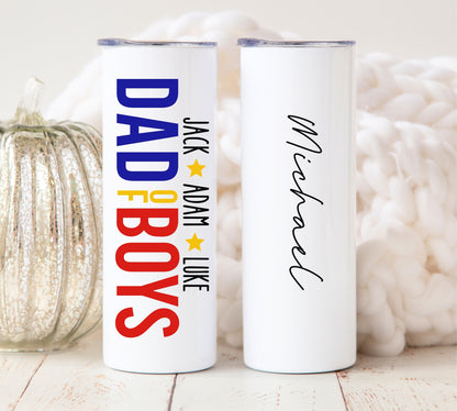 Dad of Boys Superhero Tumbler