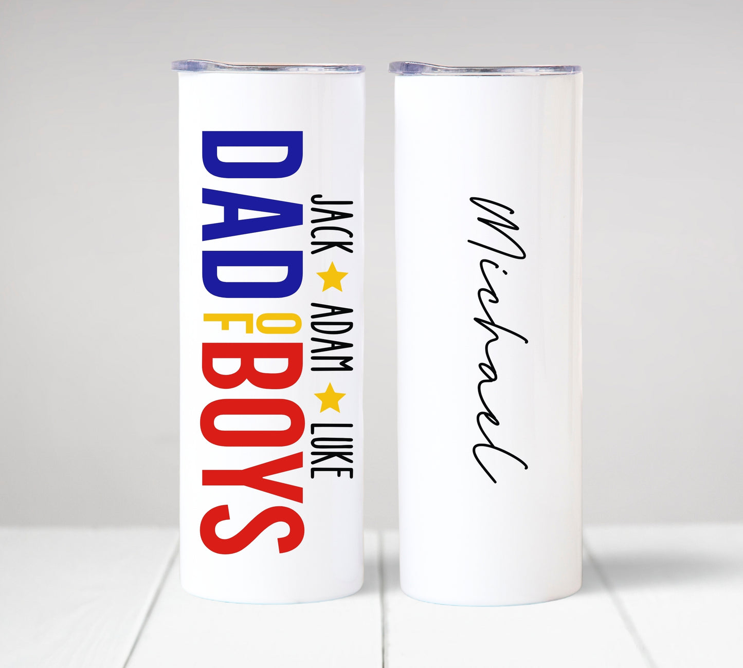 Dad of Boys Superhero Tumbler