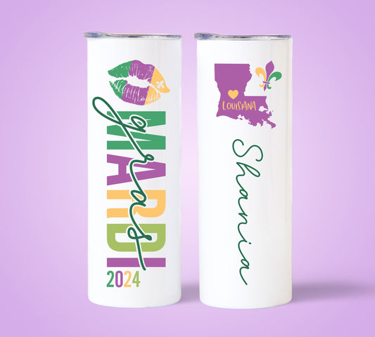 Mardi Gras Tumbler