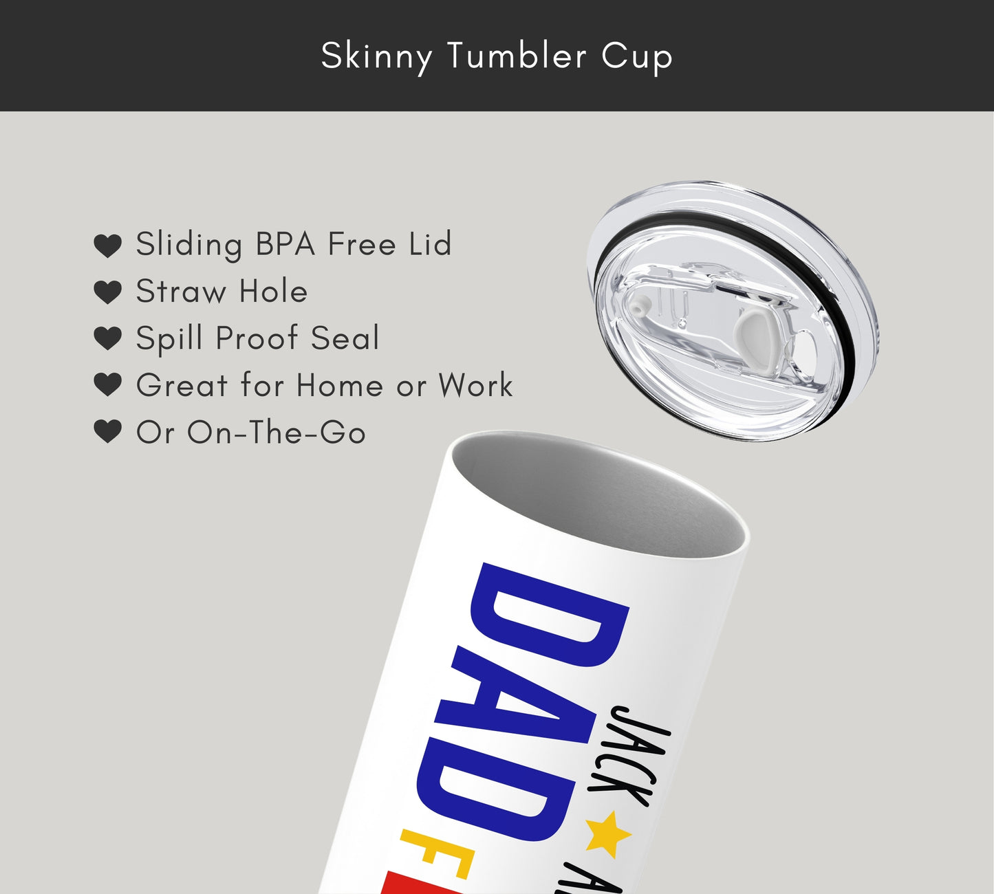 Dad of Boys Superhero Tumbler