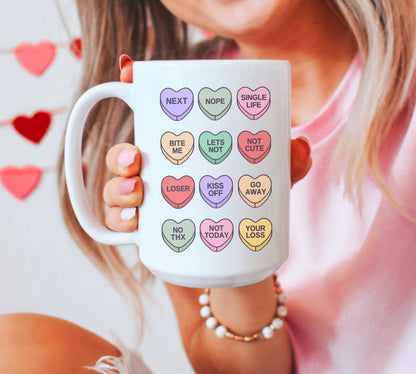 Conversation Hearts Coffee Mug