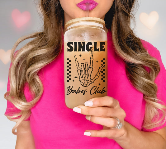 Single Babes Club Frosted Glass