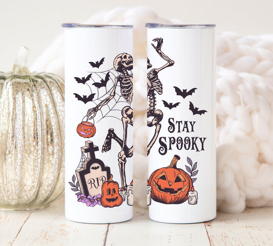 Stay Spooky Skeleton Tumbler