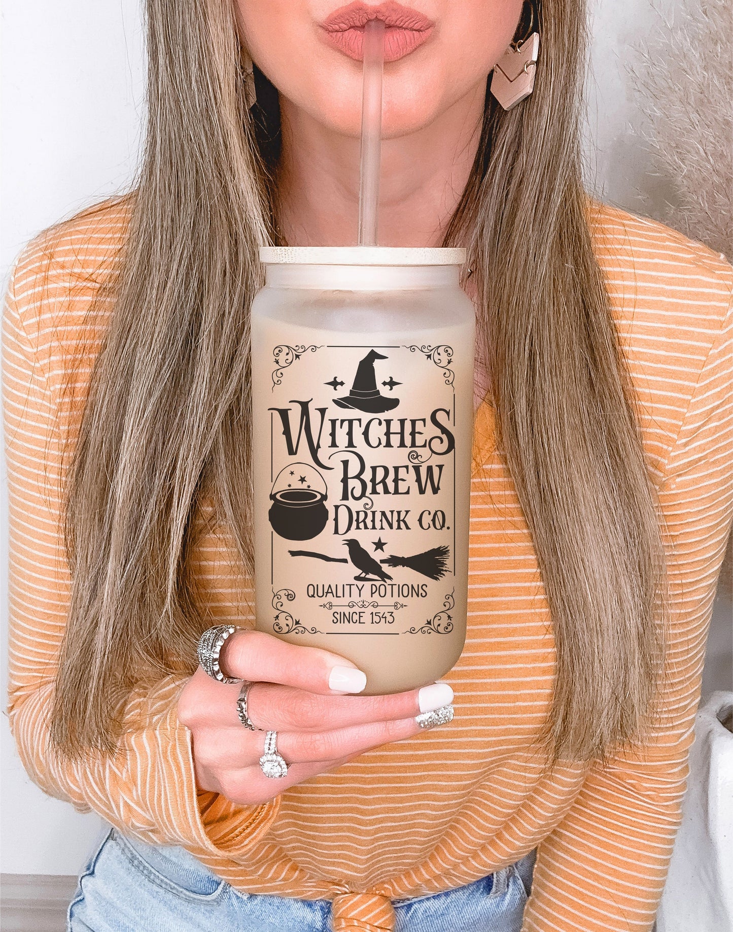 Witches Brew Frosted Glass