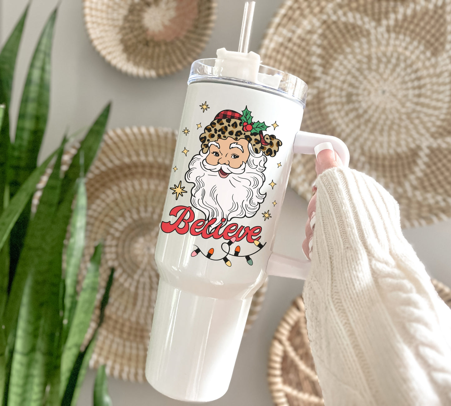 Retro Santa Believe 40oz Tumbler