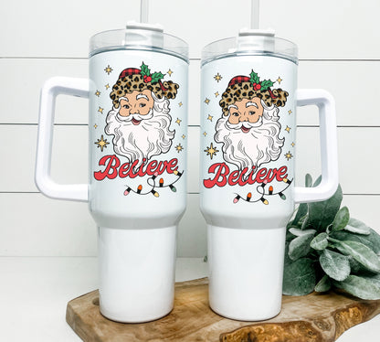 Retro Santa Believe 40oz Tumbler