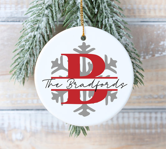 Family Monogram Ornament