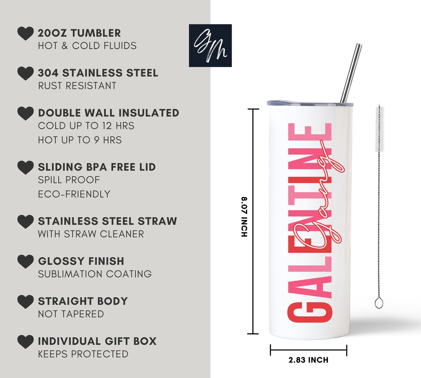 Galentine Gang Tumbler