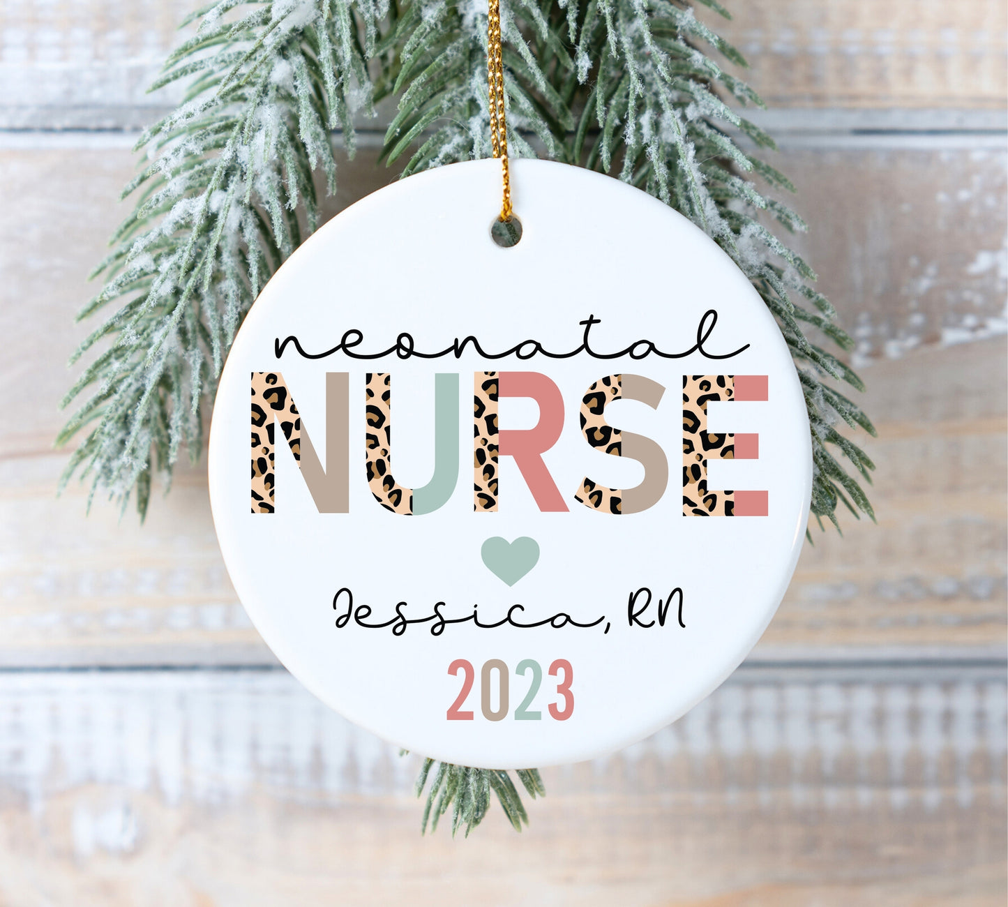 Cheetah Nurse Ornament