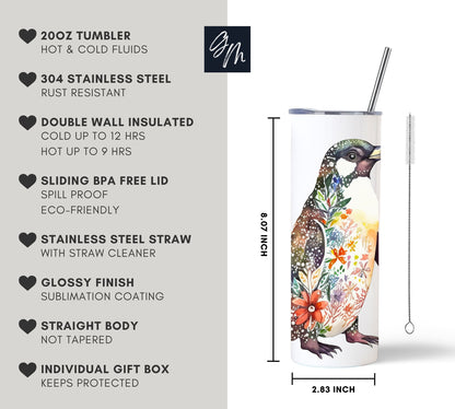 Boho Penguin Lover Tumbler