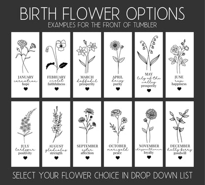 Personalized Birth Flower Tumbler