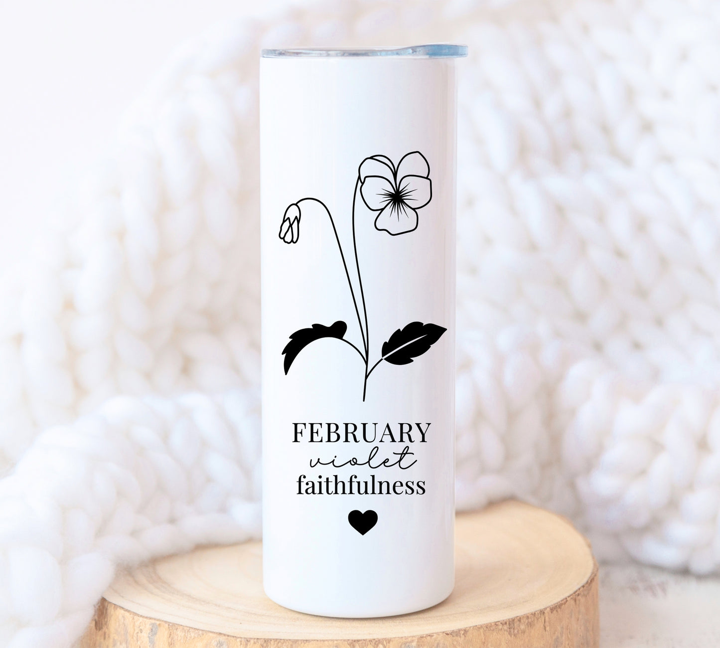 Personalized Birth Flower Tumbler