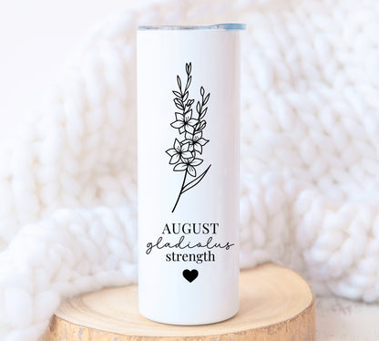 Personalized Birth Flower Tumbler