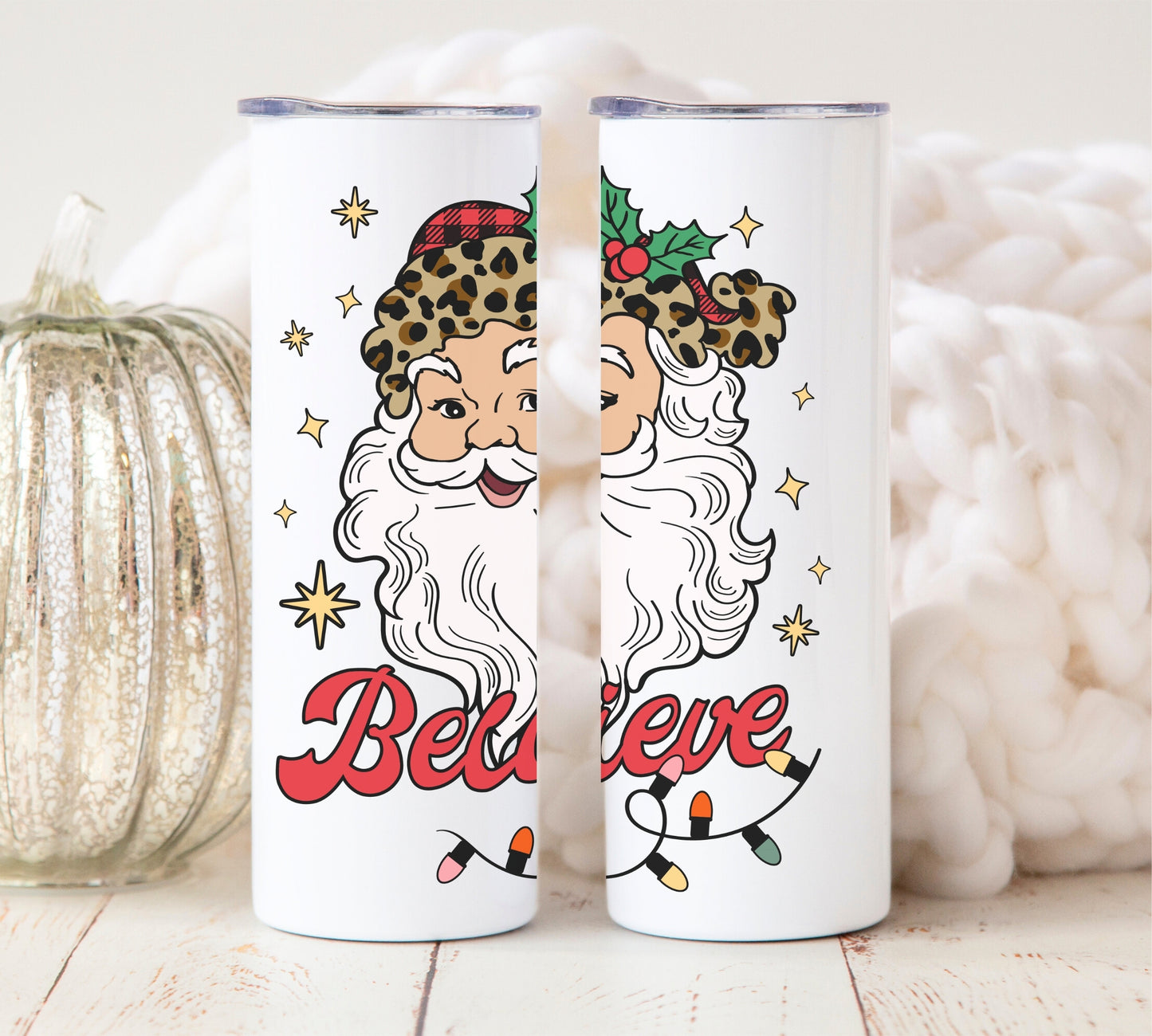 Believe Christmas Santa Tumbler