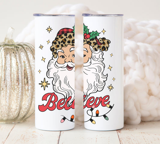 Believe Christmas Santa Tumbler