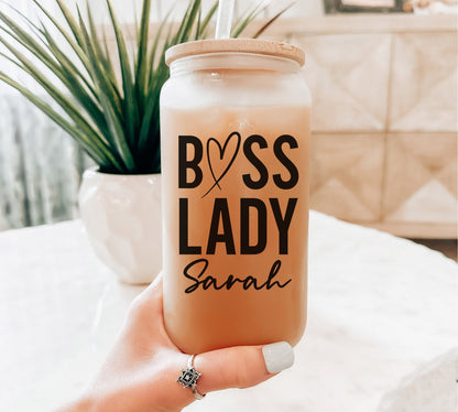 Boss Lady Frosted Glass