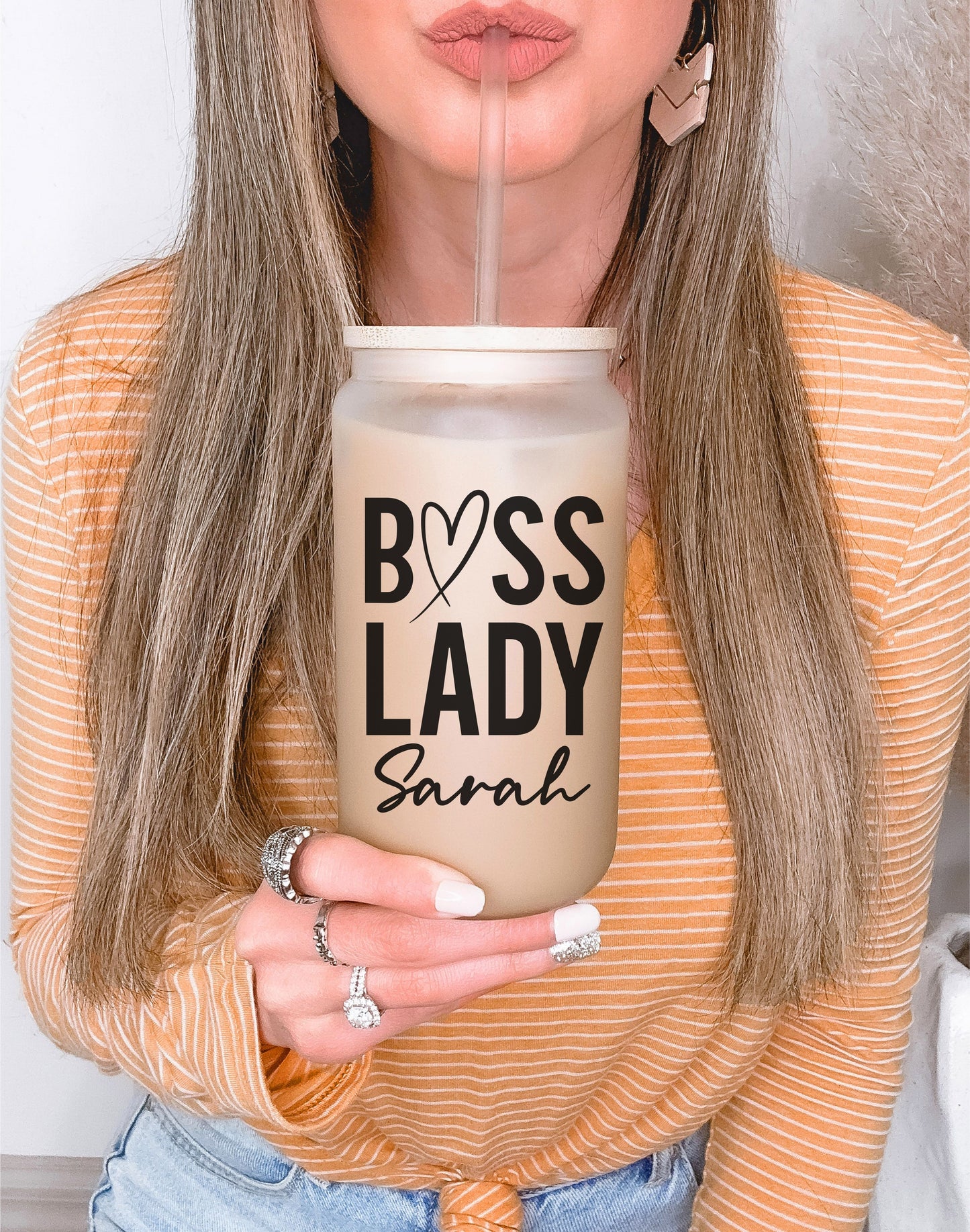 Boss Lady Frosted Glass