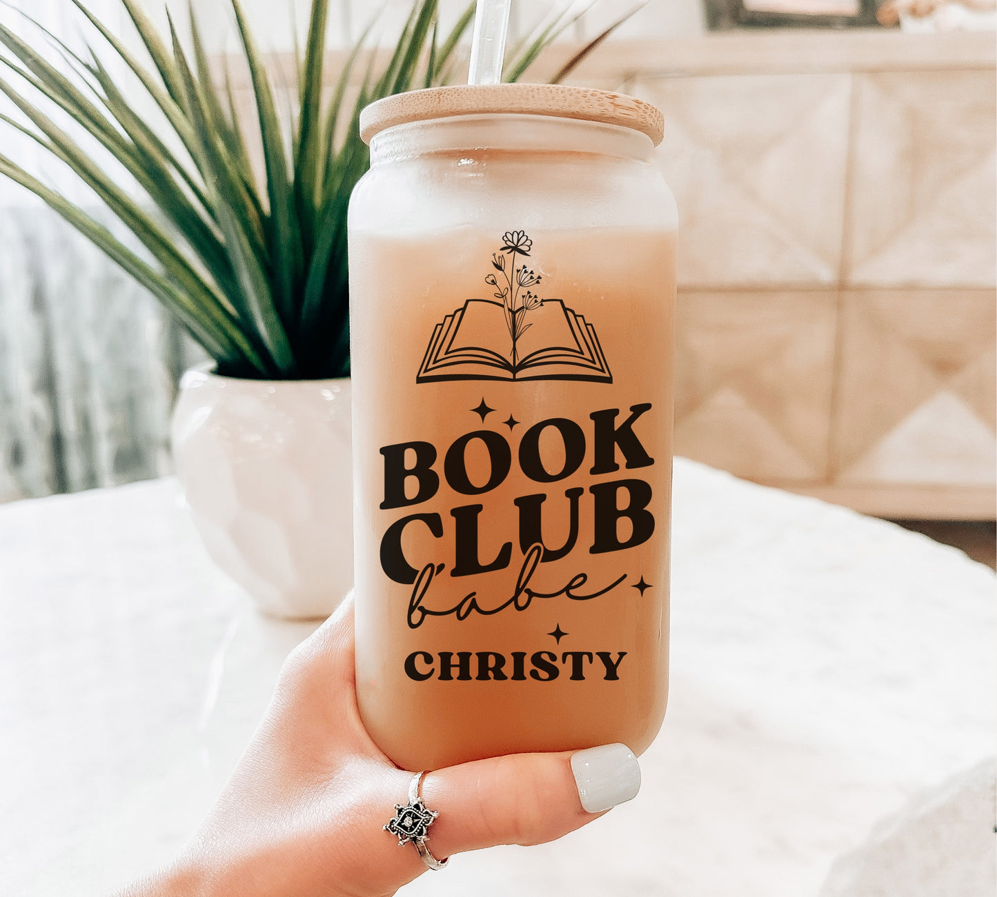 Book Club Babe Frosted Glass