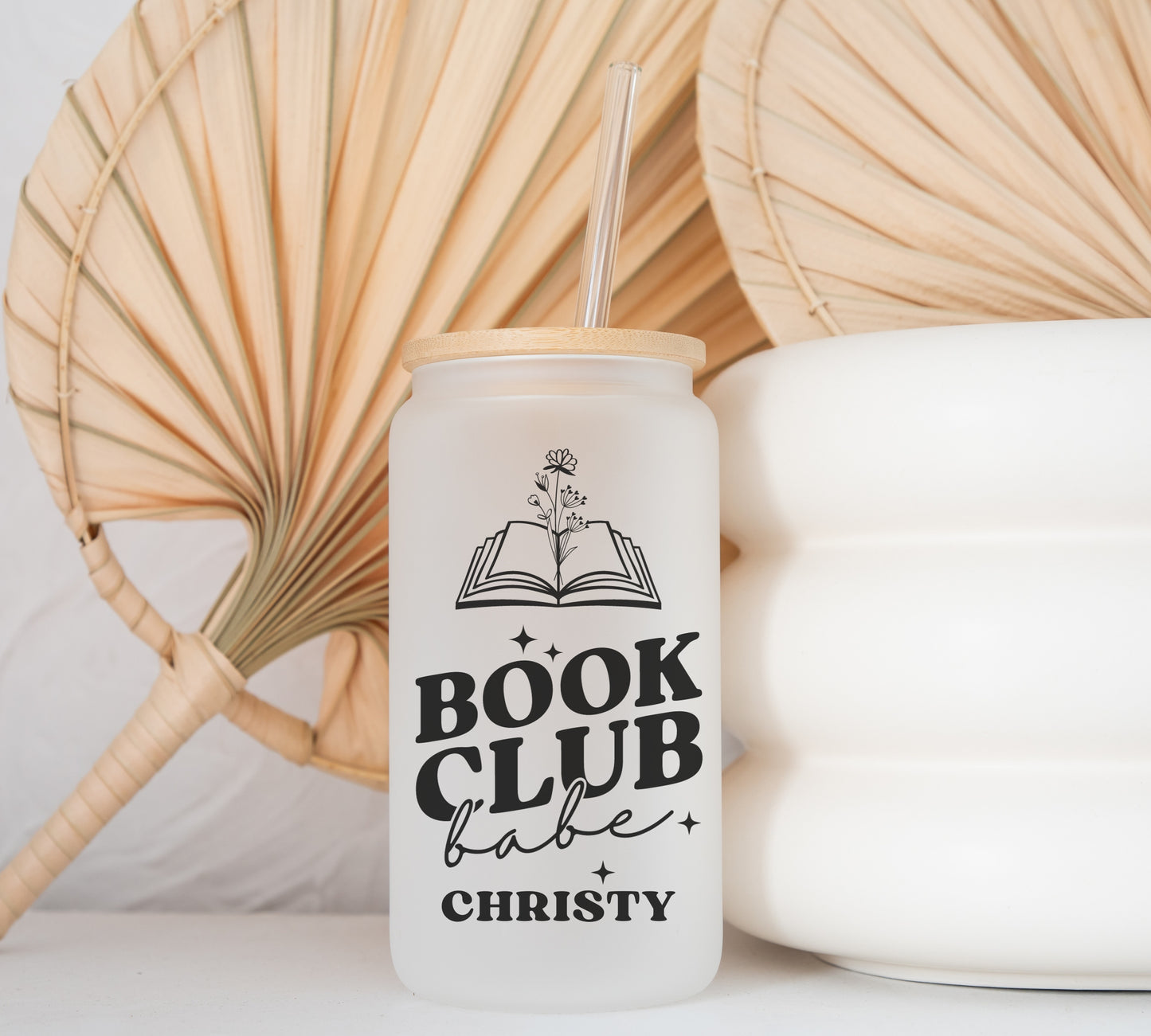 Book Club Babe Frosted Glass